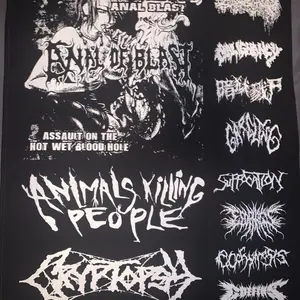 Brutal slam death metal patches sheet