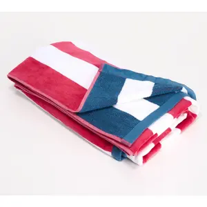 Home Reflections Reversible Cabana Stripe Beach Towel