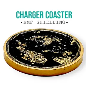 Charger Orgonite Coaster W/ Tourmaline+ Shungite- Coaster with Durable Design and Easy-to-Use Instructions Tableware Cover