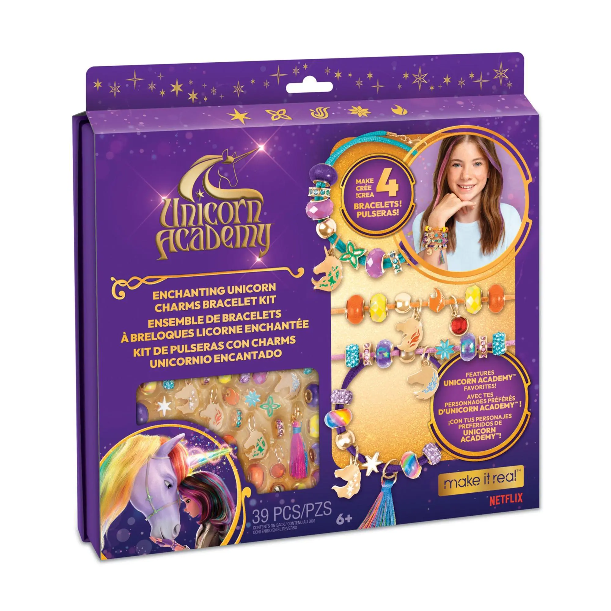 Make It Real Unicorn Academy 39pc Charms Bracelet Kit Make It Real Unicorn Academy 39pc Charms Bracelet Kit
