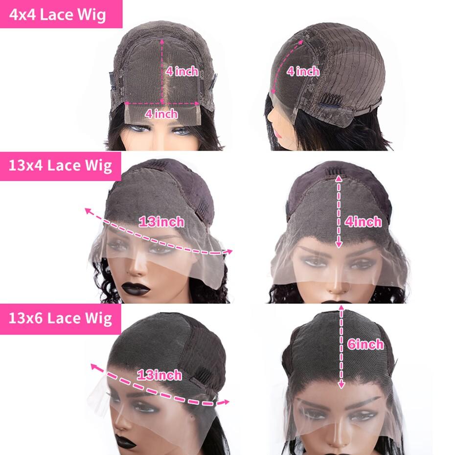 38 40Inch 13x4 13x6 HD Lace Deep Wave Frontal Wig Brazilian Kinky Curly Lace Front Human Hair Wigs For Women 180Density Water Wave Hair Wigs