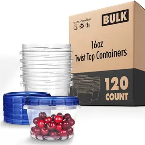 Twist Top Containers - 16oz (120 Pack)