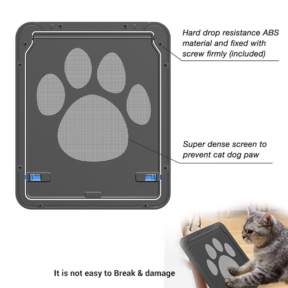 Dog Door for Screen Door,  Cat Door for Window Screen,Flap Opening 8 x 10 inches, ,Lockable Magnetic Flap Screen