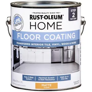 Rust-Oleum 1014913 1 gal Home Clear Coat Matte Floor Paint pack of 2 Rust-Oleum 1014913 1 gal Home Clear Coat Matte Floor Paint pack of 2