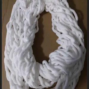 White Arm Knit Infinity Scarf - Cozy, Warmth, Fall & Winter - Soft Knit Design for Versatile Use
