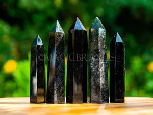 Black Obsidian Tower, Obsidian Crystal Point, Healing Crystal Home Décor, Unique Protection Crystals, Black Obsidian Gift