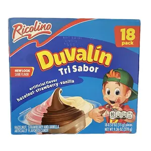 Ricolino Duvalin TriSabor Hazelnut Strawberry Vanilla - 18 Pieces Snack Candy candies sweet bonbon Fruity