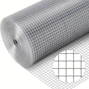Heavy-Duty Galvanized Welded Wire Mesh, High-Density Metal Fencing Roll with Free Zip Ties Included, Sturdy and Durable, Perfect for Chicken Coops, Bird Cages, Rabbit Hutches and Outdoor Garden Fencing