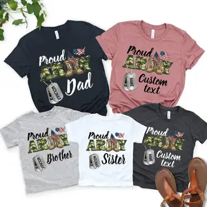 Proud Army Family Shirts, Custom Army Family Outfits, Army Graduation Shirt, Military Family Shirts, Patriotic Shirt, 4th of July Shirt Comfort Cotton