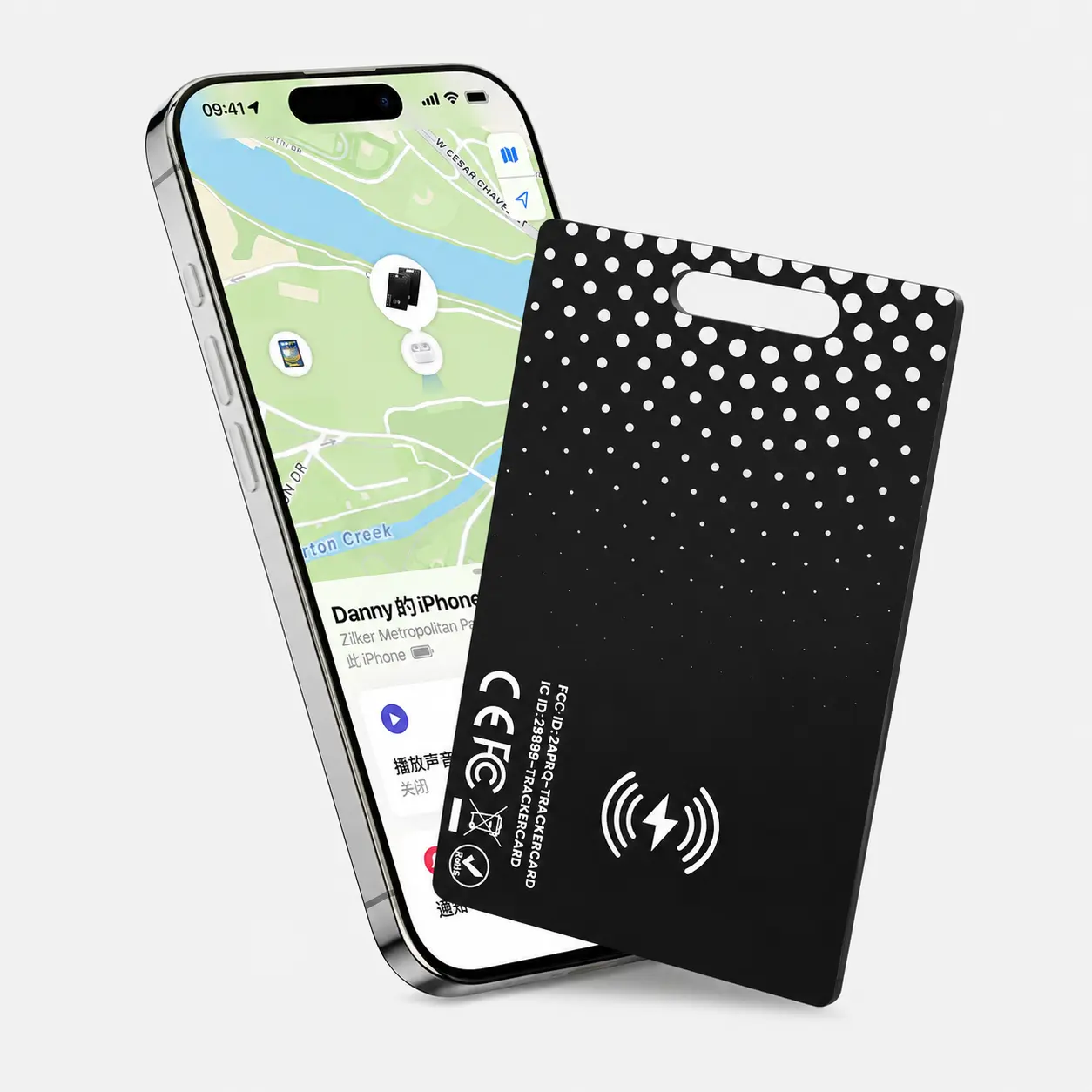 Universal GPS Tracker for Cars, iOS Only, Wireless Charging, IP68 Waterproof, No Monthly Fee, Hidden Anti-Lost Location Tracker with Global Coverage