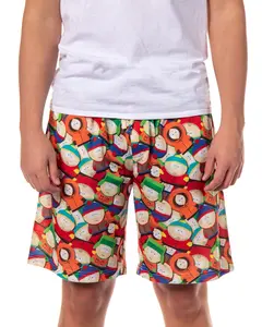South Park Pajamas Men's Eric Kyle Kenny Stan Pile Up Sleep Lounge PJ Shorts