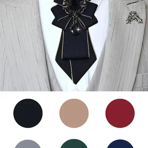 Handmade Solid Color Sparkling Diamond Tie, Plain Ties, Casual Elegant Tie, Party Essential for Business, Suits, and Daily Life, All Seasons Use