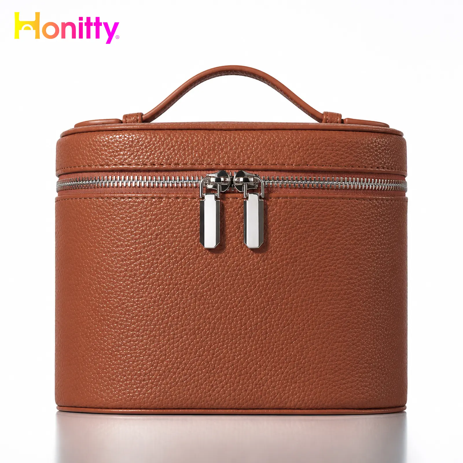 Women's Travel Toiletry Case - Portable PU Exterior Soft Makeup Organizer Bag with Removable Divider, Cute Make-Up Bags for Divider Your Way & Less Item Loss