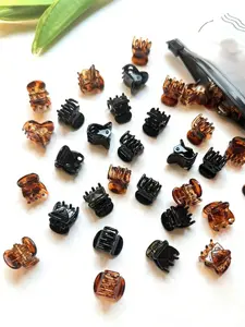 [20pcs Mini Hair Clips] 20pcs Stylish Mini Hair Clips Set for Women -- Plastic Hollow  Hair Accessories, Suitable for Daily.