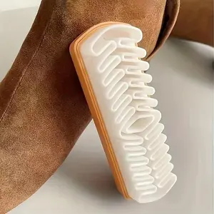 Soft TPR Crepe Bristle Suede Brush | 2-in-1 Cleaner for Suede, Nubuck, Boots, Shoes, Jackets & Leather Items