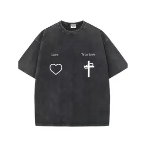 LOVE Graphic Tee:Cotton Wax Print T-Shirt, Retro High-Quality Thick Fabric for Summer & Holiday Gift Giving | # LoveTee # VintageTshirt # SummerStyle # GiftIdea