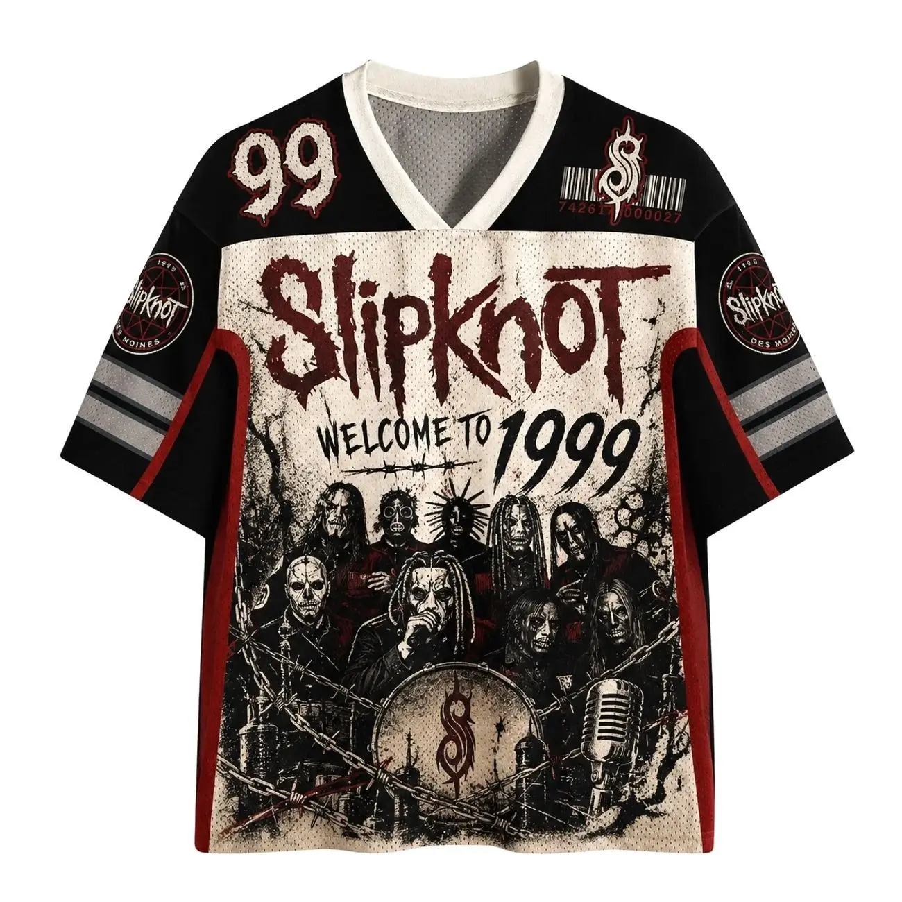 Slipknot Band Jersey Shirts → Slipknot Band Jersey Shirts, Heavy Metal Baseball Jersey, Vintage Rock Mesh Sports Shirt, Concert Fan Jersey, Unisex Streetwear WXV