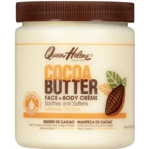 (A)Queen Helene Cocoa Butter Crème Face & Body Lotion for Dry Skin, 15 oz