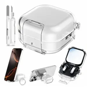 Clear Case for Galaxy Buds 4/4 Pro, Soft Tpu Material, High Transparency, Anti-Yellowing Design, Includes Cleaning Kit, Ideal for Men & Women, Earphone Protective Cover