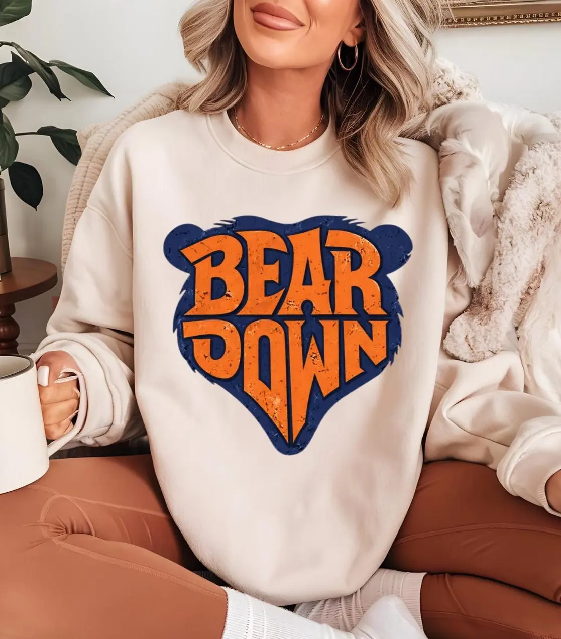 Adult & Youth Retro Bear Mascot T-shirt, Chicago Football Fan Gift, Game Day Tee