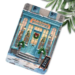 Winter Snowfall Holiday Bookstore Insert for Clear Case | Christmas Holiday Aesthetic | Bookish Accessories