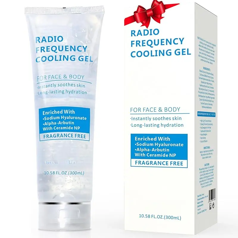 Conductive Gel for Face and Body, Hypoallergenic Moisturizing Formula for Microcurrent, RF, IPL, and Laser Hair Removal, Smooth Glide with Hyaluronic Acid for Sensitive Skin, Fragrance, Daily, Hydrating