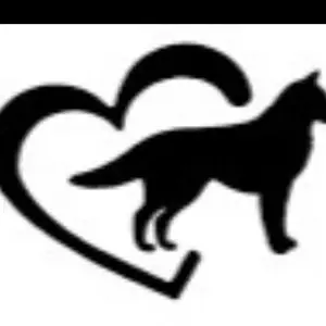 Husky dog heart pet animal home decor car truck laptop vinyl decal sticker 5"