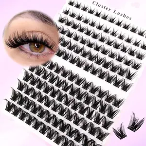 Natural Cat Eye Lashes for Everyday Use, 144 Clusters Crossed Thick Design Synthetic False Eyelashes, Eyelash Extensions, Perfect for Daily Wear, Makeup
