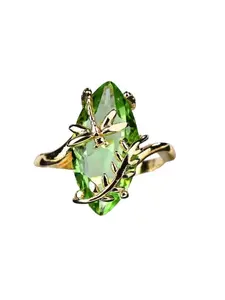 Elegant Dragonfly Ring for Women, Vibrant Bohemian Style Copper Jewelry with Sparkling Zircon, Fashion Rings, Perfect Gift for Anniversary or Birthday