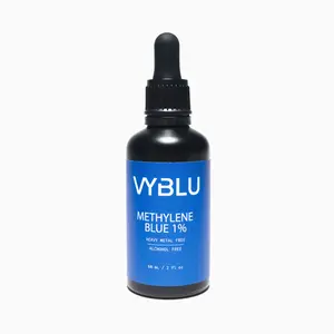 VYBLU Pharmaceutical Grade Methylene Blue 1% Solution 99.99% Pure in Ultra-Pure Distilled Water Base 60 mL for Research Use Only
