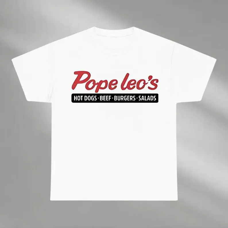 Pope Leo's Hot Dogs Shirt, Pope Francis T-Shirt, Catholic Tee Shirt, Inspirational Faith Shirt, Religious Gift, Adult funny T-shirt, Gift for Woman and Man