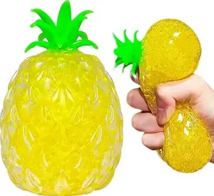 【Buy 3 get 1 free】Pineapple Squishy Stress Balls (1 Pack) Stretchy Fruit Stress Squeeze Toys for Kids and Adults, Squish Sugar Ball Squishy Toys, Ideal for Relax, Focus, Christmas Decoration, Easter Basket Stuffers