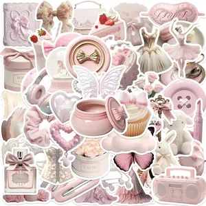 50 Ballet Girl Graffiti Stickers, Guitar Notebook Luggage DIY Waterproof Decals, Cute Ballerina Style Decorations