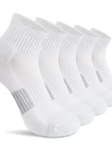 Women's Ankle Socks for Sports, Thick Cushioned Running Hiking Low Top, 5 Pairs Set, Casual Plain Design, All Seasons Wear