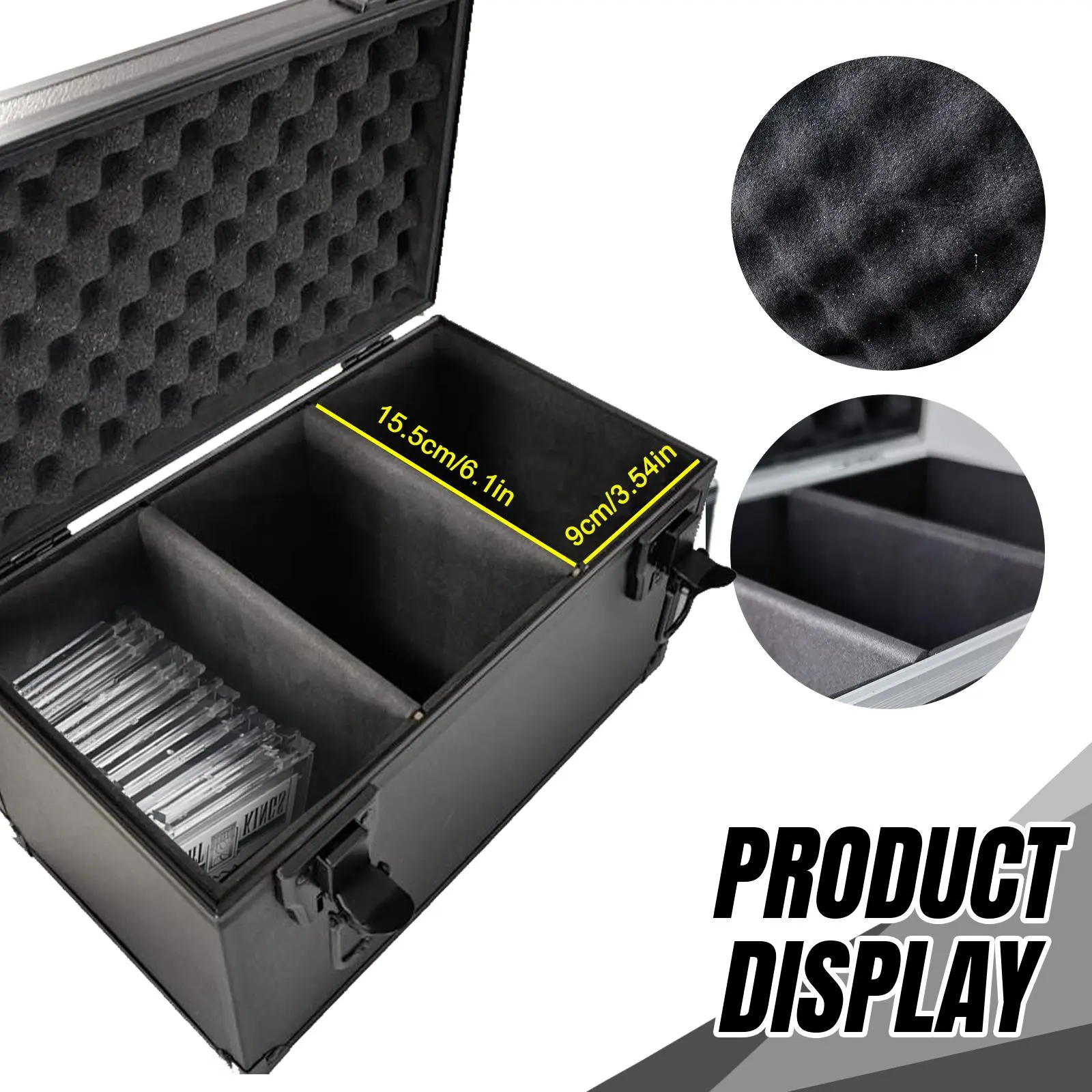 1pc 3-Row Graded Card Case, Card Slab Storage Box Holder for PSA BGS CGC Certified 1pc 3-Row Graded Card Case, Card Slab Storage Box Holder for PSA BGS CGC Certified