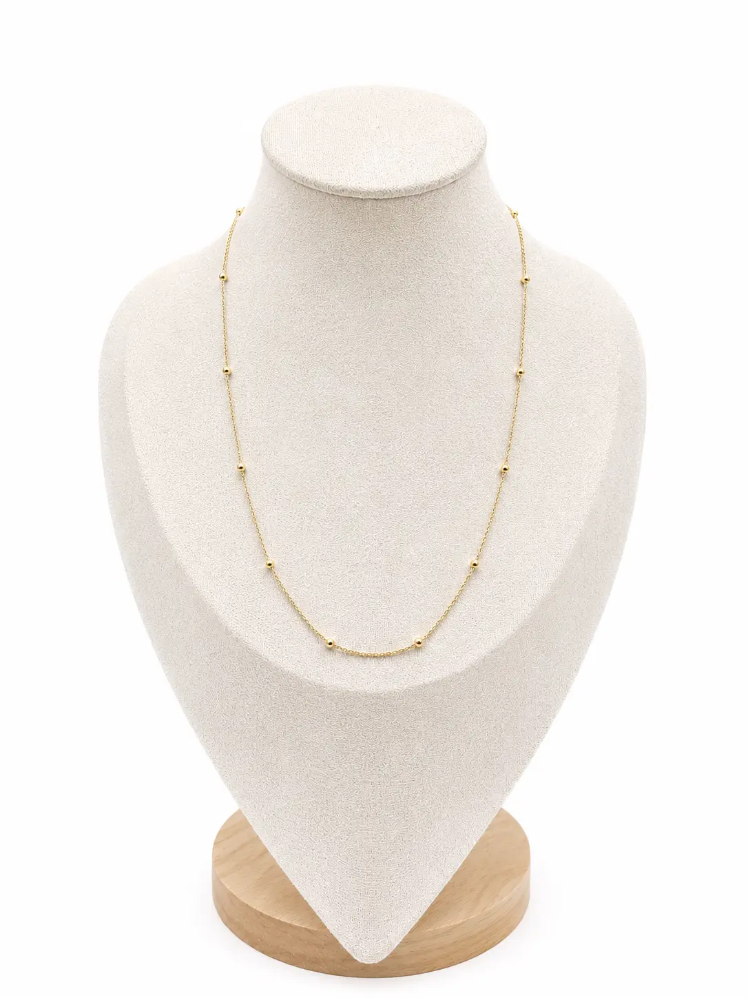 14k Gold Dainty Satellite Women's Necklace 18"