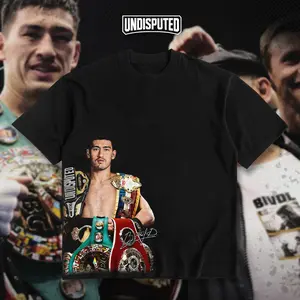 UNDISPUTED Dmitry Bivol "The Masterclass" Heavy Cotton Boxing T-shirt - Light Heavyweight Champion Fan Apparel - Classic Pump Cover Oversized Tee - DTG Printed