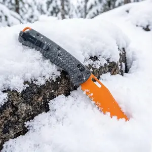 1pc 15535 Carbon Fiber Handle, Durable Edc Tool, Multi-Scene Use, Essential for Outdoor Camping, Perfect Gift, Long-Lasting Helper