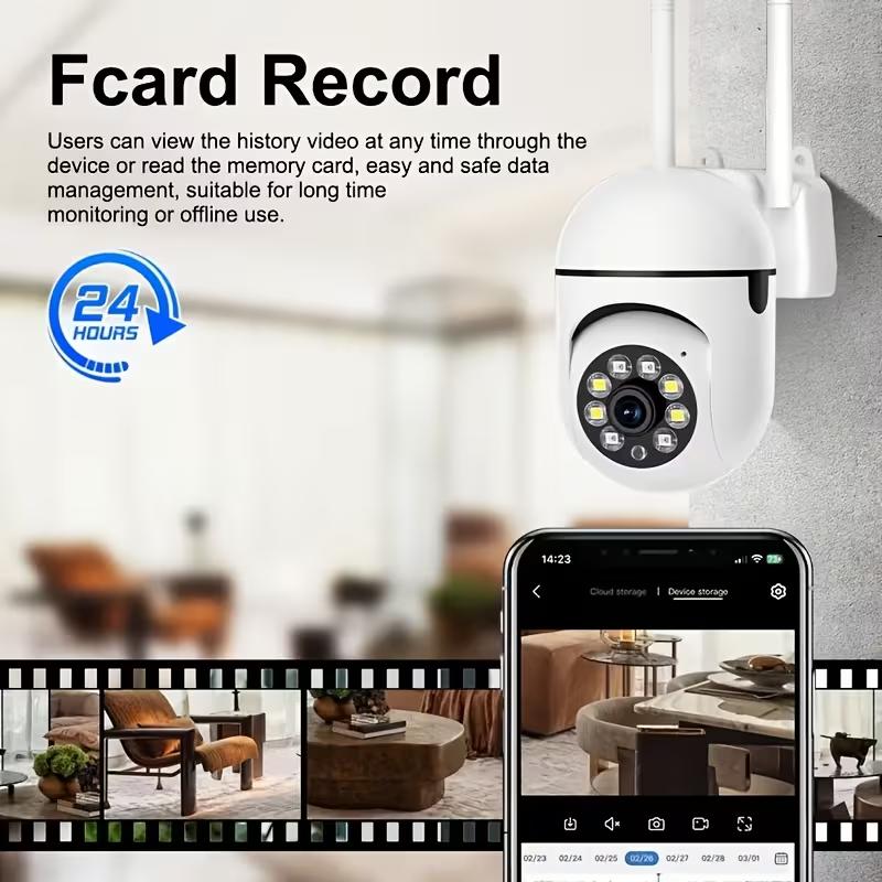 【JOOAN 1080P FHD Home Smart WiFi Security Camera】BT/WiFi Connection, 360° PTZ Panorama HD, Color Night Vision, Motion Detection, Two-Way Audio, Auto Tracking, Siren Alarm, 2.4G WiFi, SD Card/Cloud Storage (Optional)