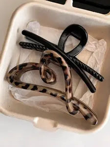 2pcs,Elegant Leopard Print Hair Clips Set, Cute Floral Design, Korean Style Simple and Versatile, High-Quality Hair Accessories for All Seasons, Set of Two