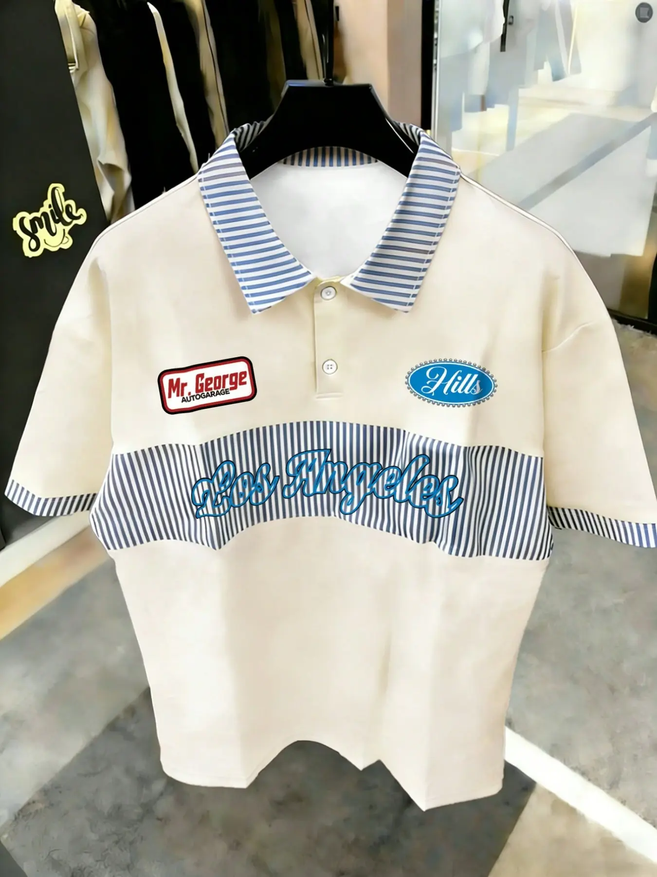 styling striped lonv skeeve polo - TikTok Shop
