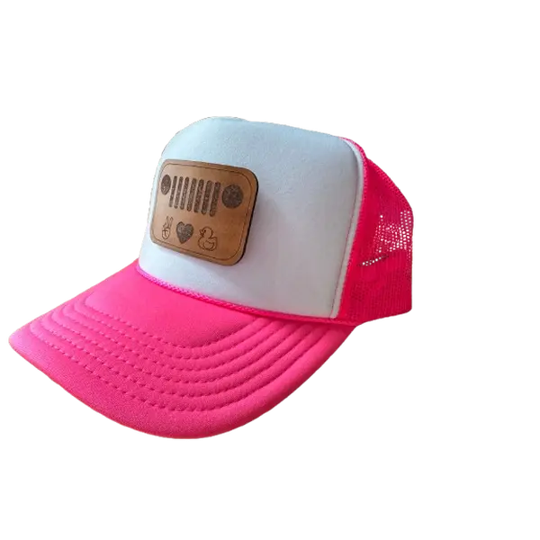 "Jeep Love" Jeep Grill trucker hat "Jeep Love" Jeep Grill trucker hat