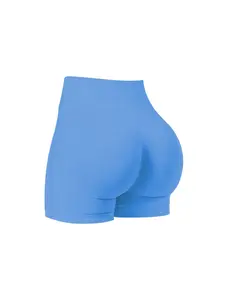 New Three-Section Waist Seamless Sporty Peach Butt Shorts for Women, Running Tight Yoga Pants, Fitness Three-Quarter Pants, Seamless Sports Shorts, Activewear Shorts