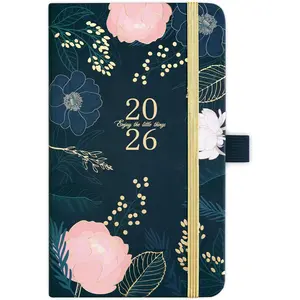 2026 Planner - Pocket Planner 2026, Weekly Monthly Planner 2026, 6.3''×3.8'', Jan 2026 - Dec 2026, Pen Loop, Back Pocket, 2 Book Marks, Elastic Closure, Notes Pages Indeme