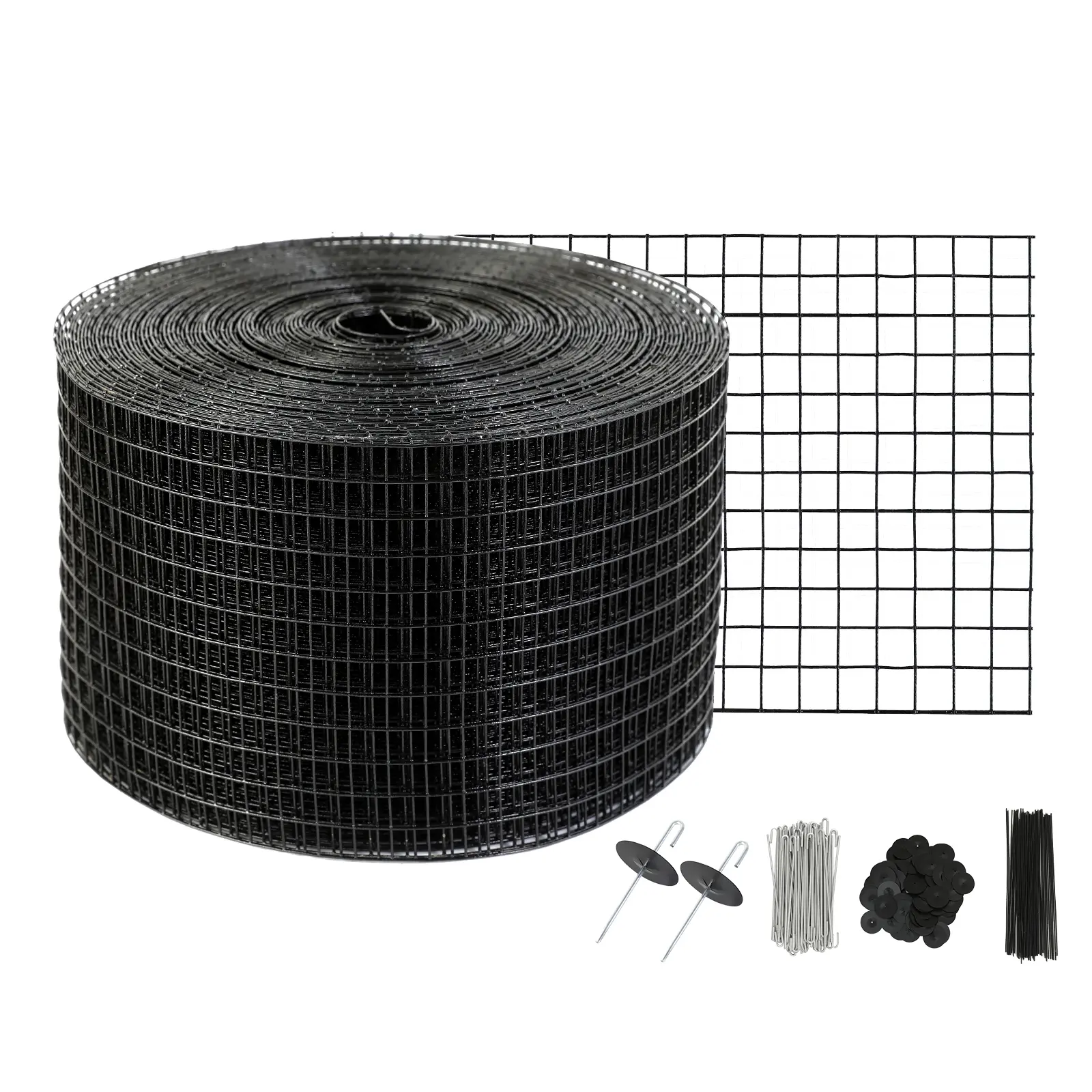 【Summerfinds】VEVOR 8 inch x 100ft Solar Panel Bird Guard Critter Guard Roll Kit with 100pcs Aluminum Alloy FastenersSolar Panel Guard with Rust-proof PVC Coating1/2 inch Wire Roll Mesh