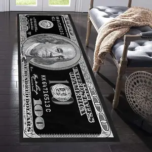 Money Pattern Doormat, 1 Count Non-slip Soft Floor Mat, Washable Decorative Carpet for Home Living Room Bedroom Hotel Dormitory, Room Decor, Vintage Runner Rug