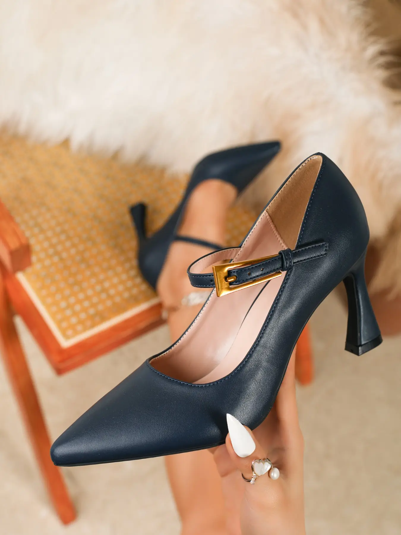 Spring Summer New Elegant Classy Stylish Pointed Toe High Heel Shoes for Women, Breathable PU Leather, Comfortable Office Party Wedding Shoes, Elegant Party Footwear, Classy Heeled Shoe