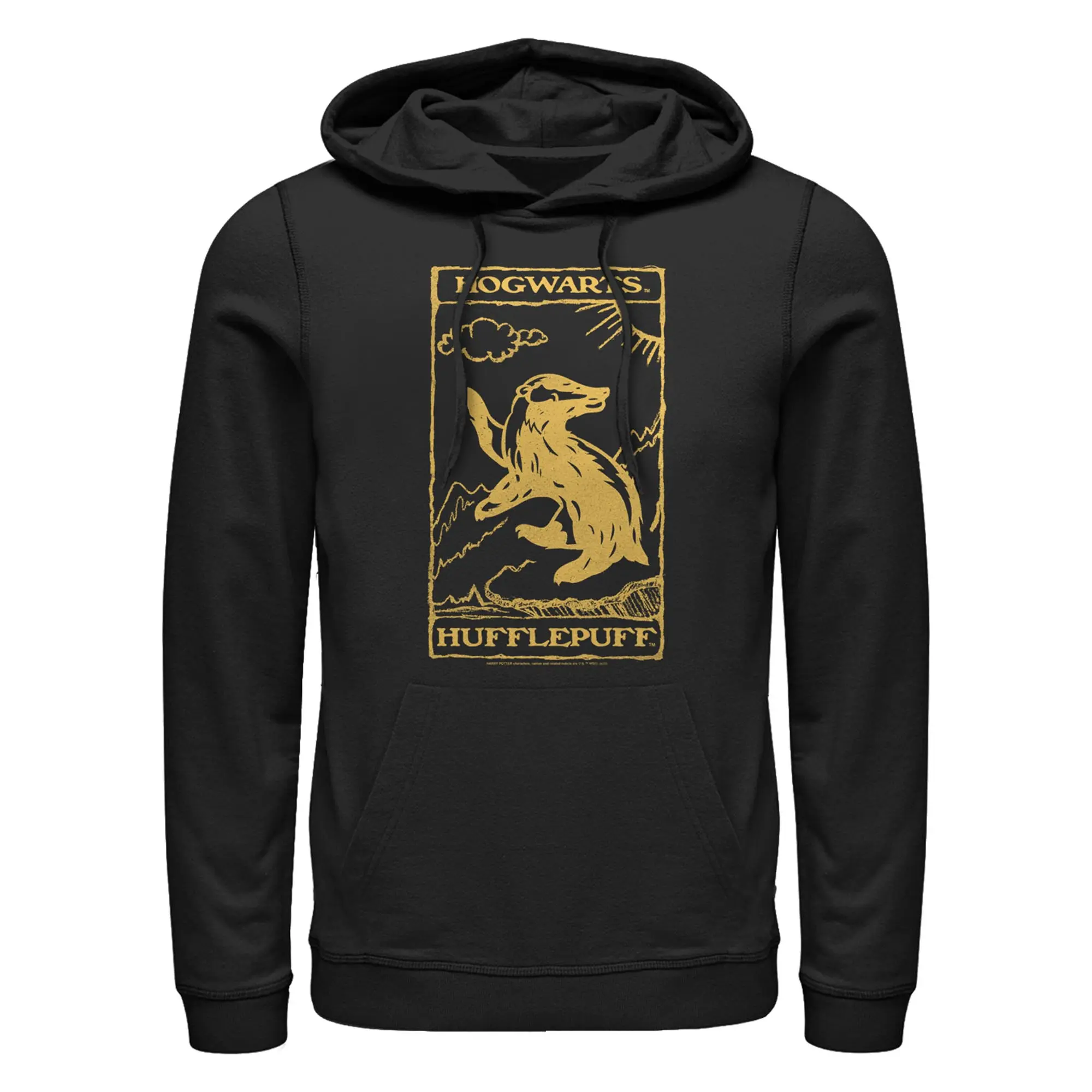 Men's Harry Potter Hufflepuff Badger Pull Over Hoodie