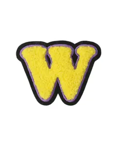 W Yellow Chenille Varsity Letter Patch - Large