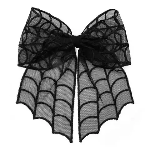 Spider Web Cut Out Bow Design Hair Clip, Cute Hair Accessories for Women & Girls, Fashion Hair Accessories for Party, Daily Clothing Decor, Super Cute Clips, Hair Style Accessory